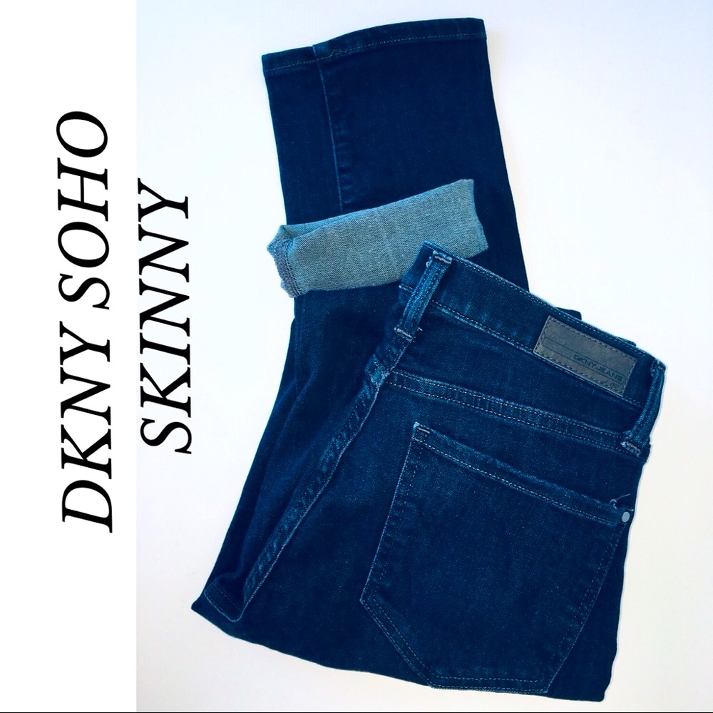 DKNY SOHO SPANDEX SKINNY JEANS NAVY …